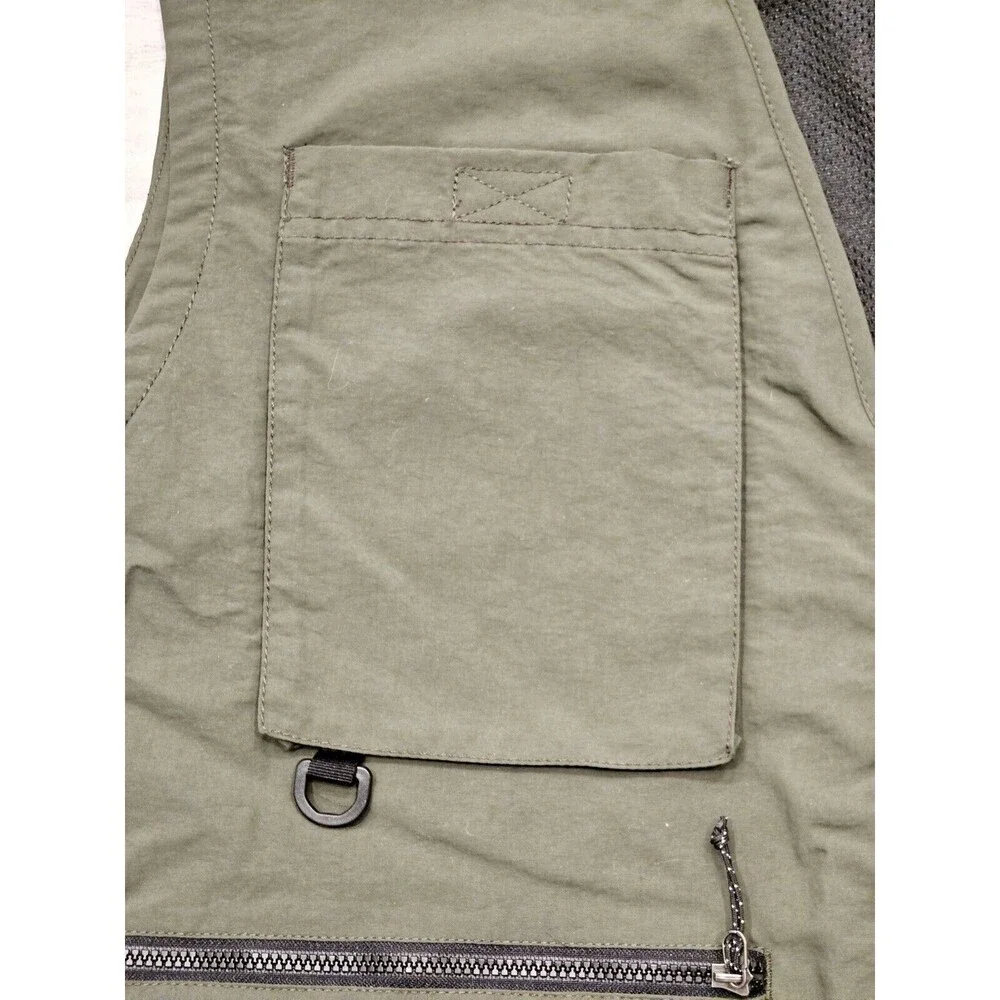 Eddie Bauer Men’s Utility Vest XL Olive Green Multi Pocket Outdoor